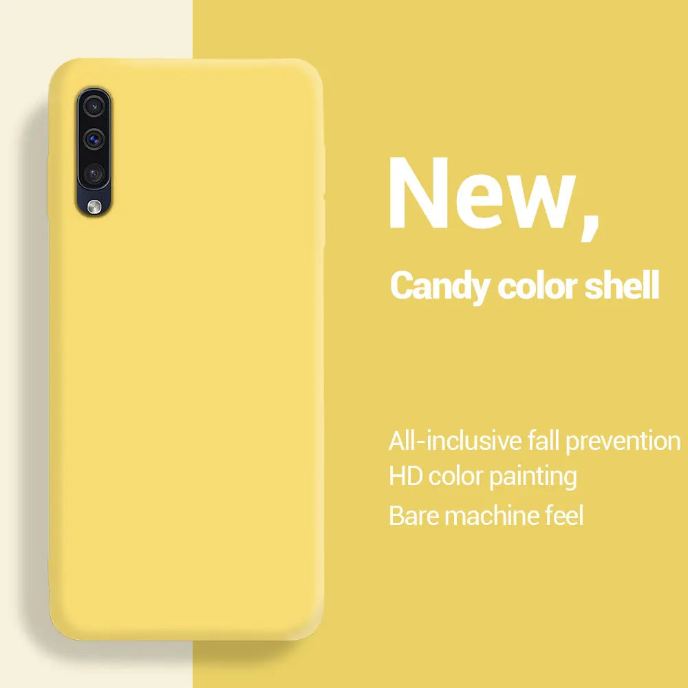 For Samsung A50 A50S A30S A70 Phone Case Liquid Silicone TPU Back Cover For Samsung Galaxy A 50 A50s Phone Fundas