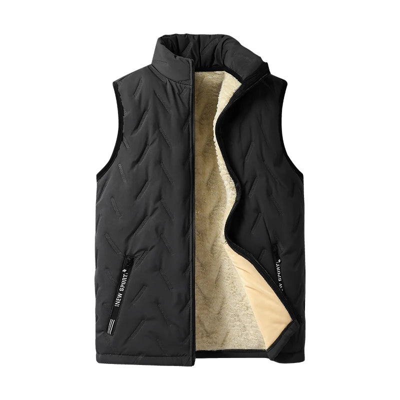 L-7XL Large Size Lamb Fleece Vest Sports and Leisure Stand-up Collar Autumn and Winter Plus Velvet Thick Warm Waistcoat Vest