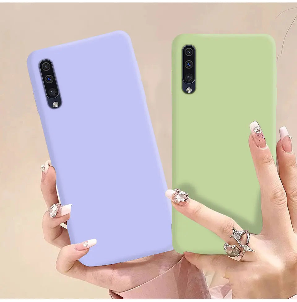 For Samsung A50 A50S A30S A70 Phone Case Liquid Silicone TPU Back Cover For Samsung Galaxy A 50 A50s Phone Fundas