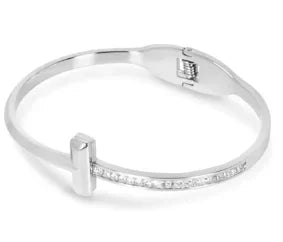 Beads Punk Gold Plated Thick Textured Open Bracelet Bangle for Women Men Trendy Stainless Steel Metal Bracelets
