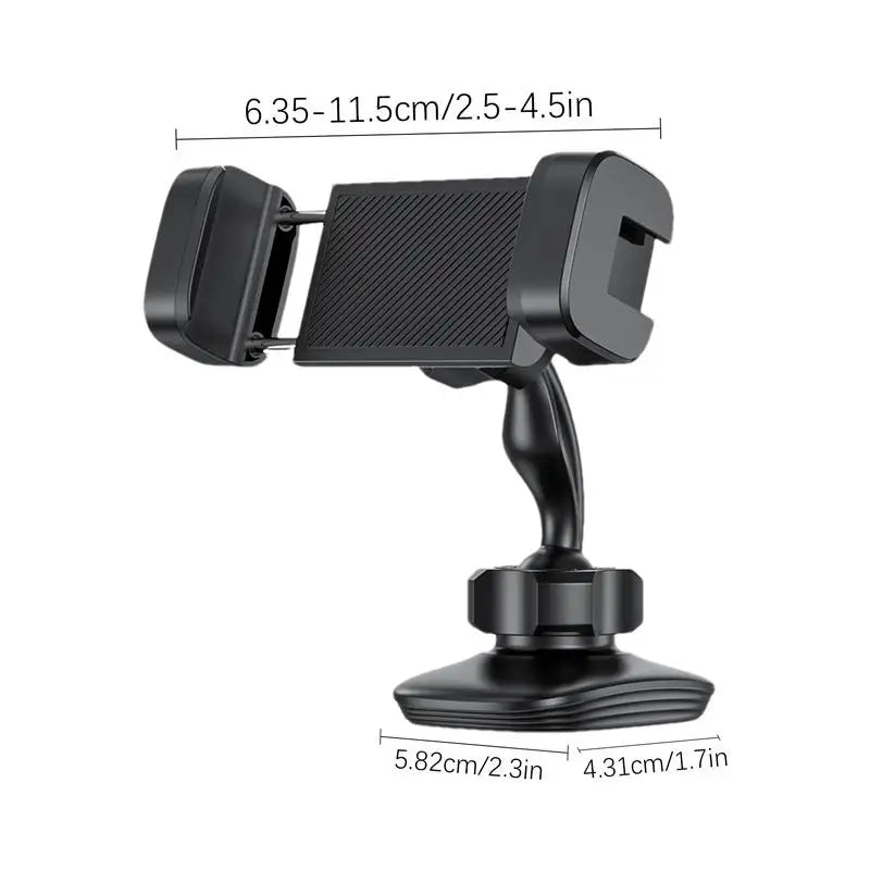 Gym Magnetic Phone Holder 360 Adjustable Stand For Cell Phone Compatible With 4-7" Smartphones Alloy Base And Joint