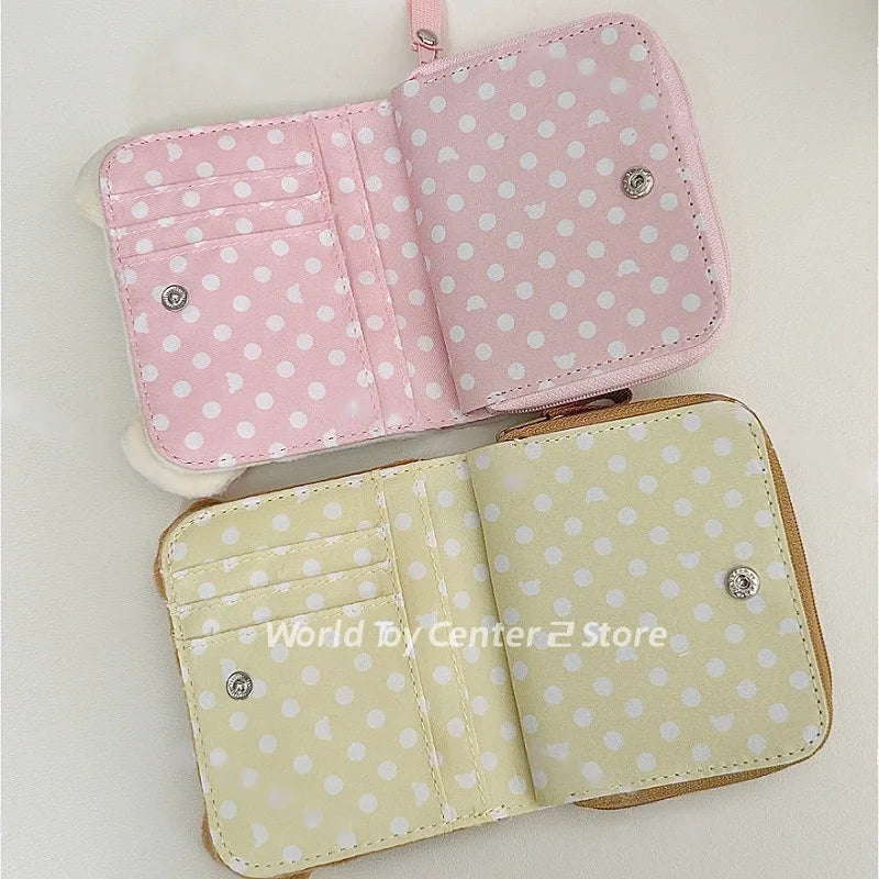 Kawaii Rilakkuma Korilakkuma Wallet Purse Cartoon Bear Face Cute Short Wallets For Women Girls White Purses Money Clips Gifts