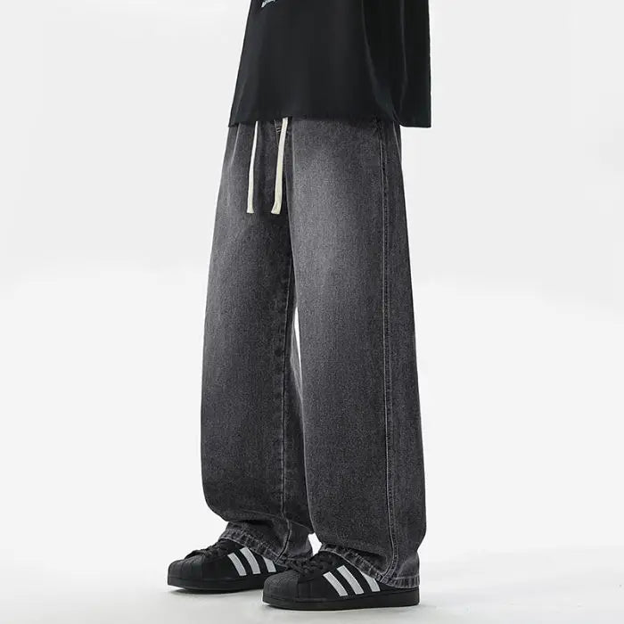 Straight Jeans 2026 New Men's Clothes Wide-leg Baggy Casual Trousers Fashion Hip-hop Loose Jeans Streetwear Male
