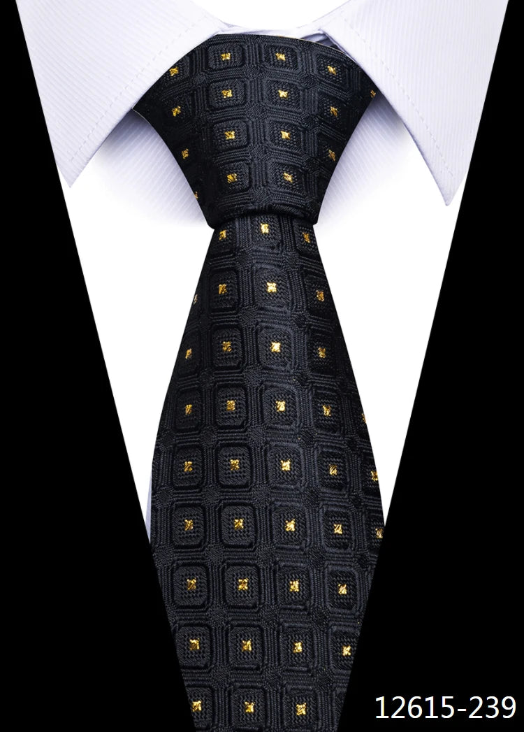 Tie For Men Newest Design Factory Sale Hot Sale 7.5 cm Necktie Yellow Plaid Shirt Accessories Man's Abraham Lincoln's Birthday