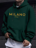 Milan Letter Men Women Hoodie Pullover Outdoor Street Casual Sports Fashion Trendy Popular Fall/Winter Sweatshirt Top Clothing