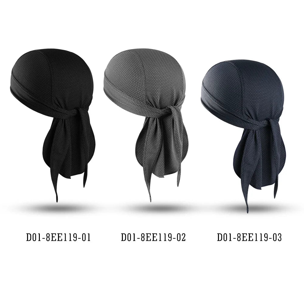 Quick-drying Bandana Doo Rags Caps Summer Breathable Cycling Sport Running Helmet Liner Beanies Durags Pirate Hat Head Wrap Men