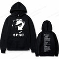 Tupac 2pac Graphic Hoodie Men Clothing Fashion Oversized Hip Hop Comfortable Autumn Winter Sweatshirt Male Casual Fleece Hoodies