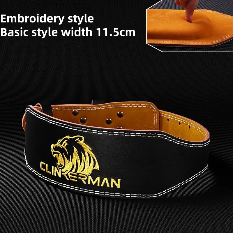 Lion Embroidery Weightlifting Belt, Width 11.5/15cm Professional Gym Powerlifting Belt for Men Women, Adjustment Fitness Belt.