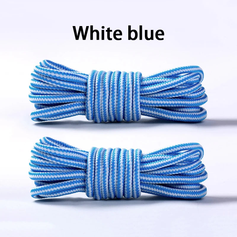 1Pair Round Striped Shoelace Outdoor Sports Shoelaces Sneaker Boots Laces Length 70cm/90cm/120cm/150cm