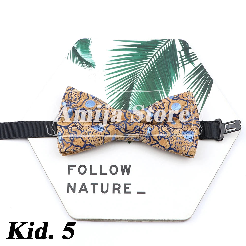 Novel Wooden Bow Tie For Man Women Cork Bowknot Retro Wood Handmade Bowties Daily Party Wedding Accessories Butterfly Wholesale