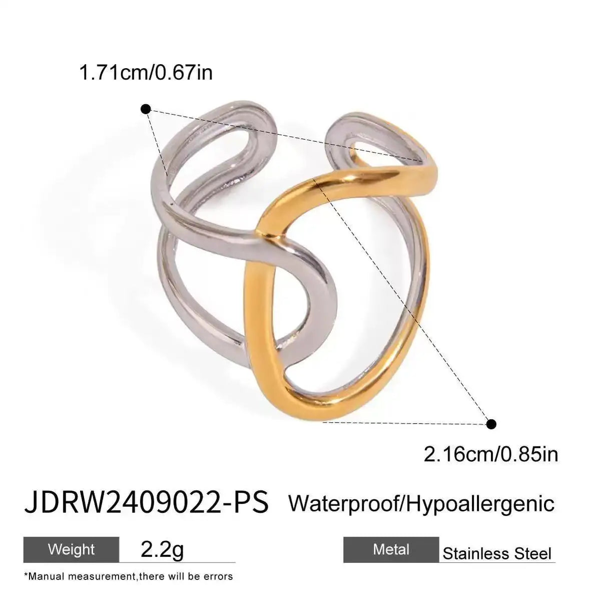 High End Waterproof Hollow Stainless Steel Finger Ring Trendy for Women Personalize Jewelry Wholesale
