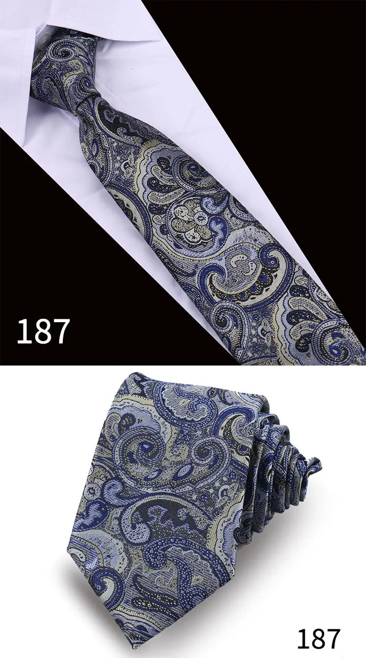 Men Tie Necktie For Men Business Wedding Party Luxury Paisley Necktie Fashion Floral Mens Neck Tie Accessories Wholesale Gravata