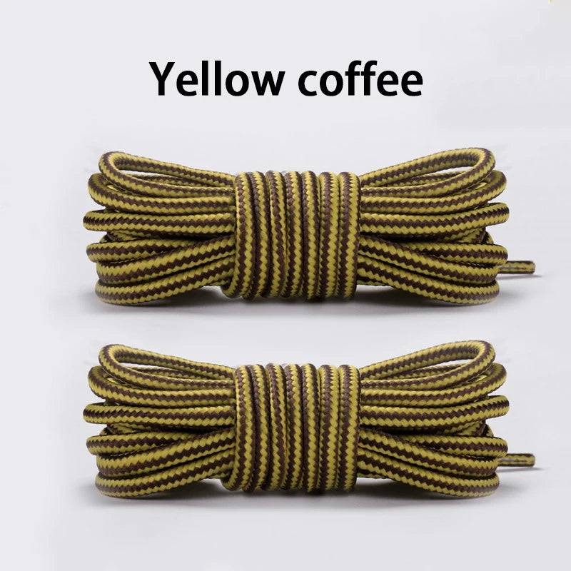 1Pair Round Striped Shoelace Outdoor Sports Shoelaces Sneaker Boots Laces Length 70cm/90cm/120cm/150cm