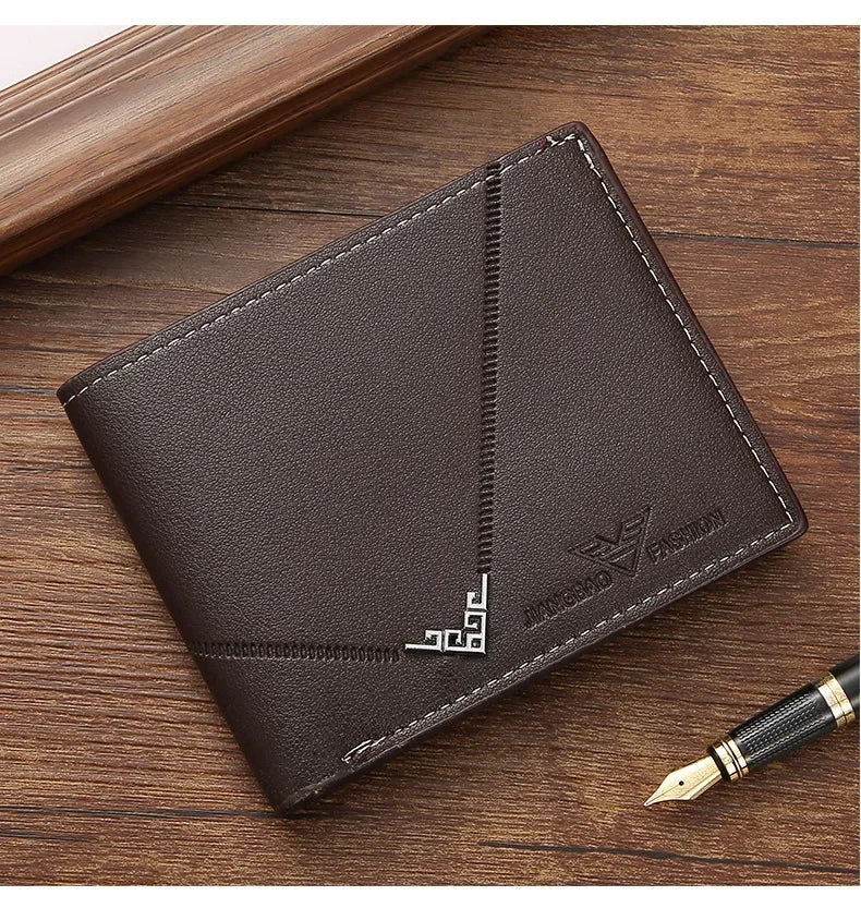 Slim Leather Wallet for Men RFID Blocking Bifold Front Pocket Wallet Minimalist Credit Card Holder Cash Money Clip