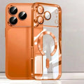 Luxury For Magsafe Magnetic Plating Phone Case For iPhone 17 Air Pro Max 17Pro Bumper Case For iPhone17 Pro Max Clear Back Cover