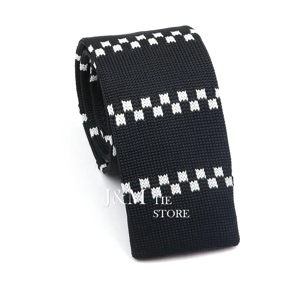 New Knit Ties For Men Casual Skinny Pink Blue Necktie Boys Girls Party Knitted Striped Neck Tie Wedding Groom Necktie Neck Wear
