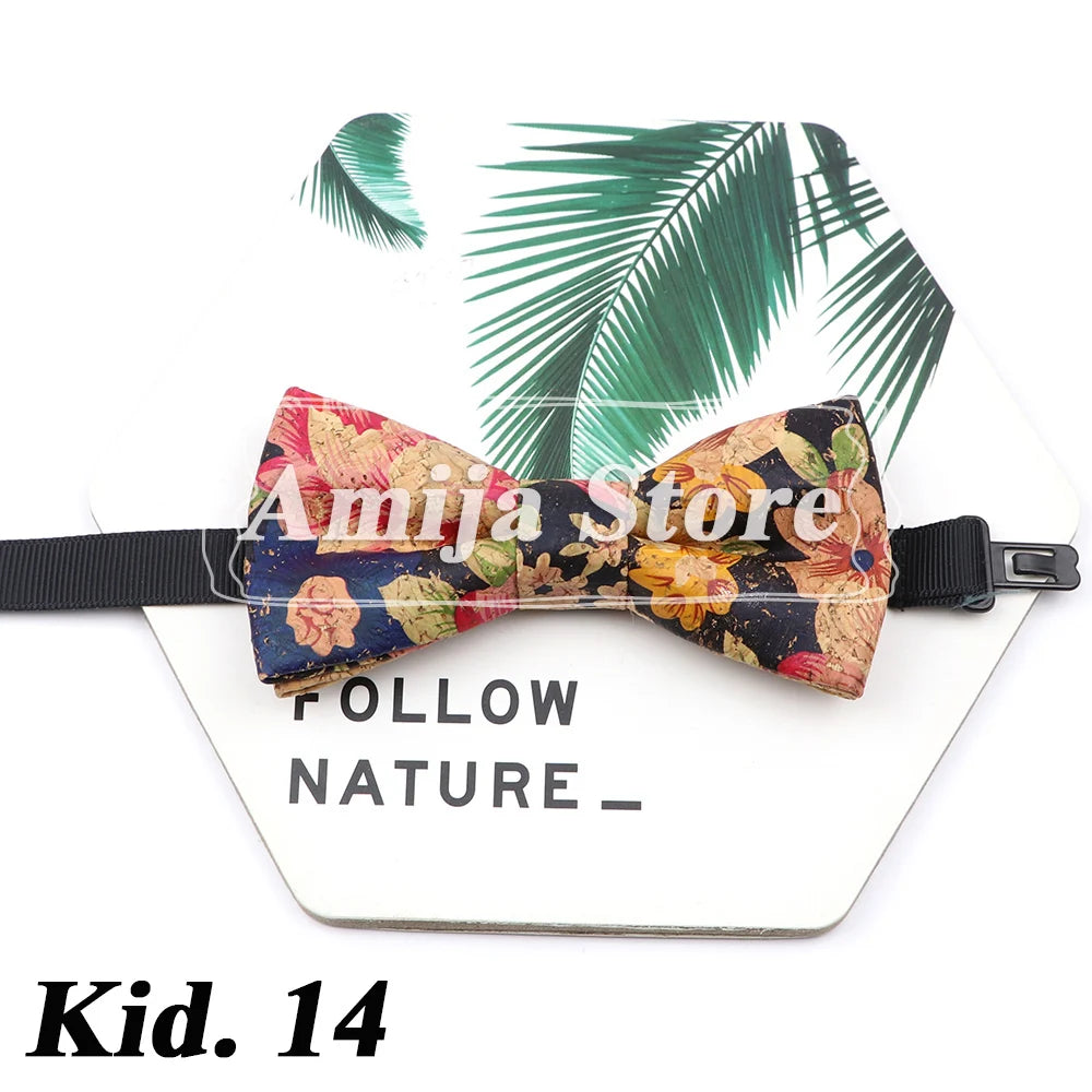 Novel Wooden Bow Tie For Man Women Cork Bowknot Retro Wood Handmade Bowties Daily Party Wedding Accessories Butterfly Wholesale