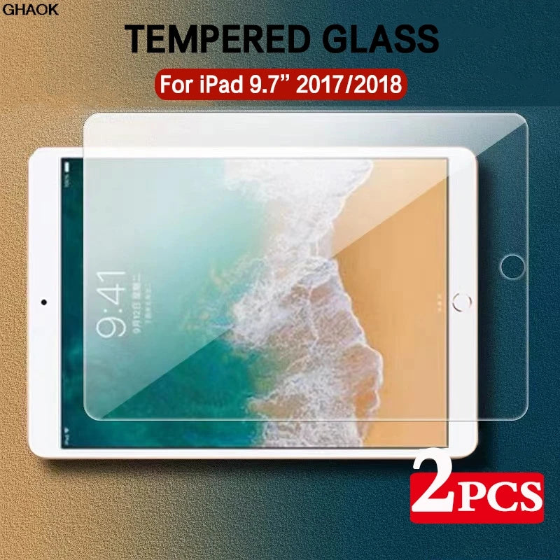 2PCS Screen Protector For iPad 9.7'' 2017 2018 5th 6th A1822 A1823 A1893 A1954 Protective Film Anti Scratch Clear Tempered Glass