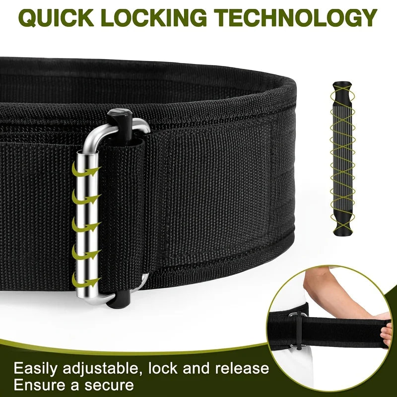 EVA Weight Lifting Belt, 4" Wide Locking Weight Belt for Performance Lifting, Adjustable Weightlifting Belts for Men & Women