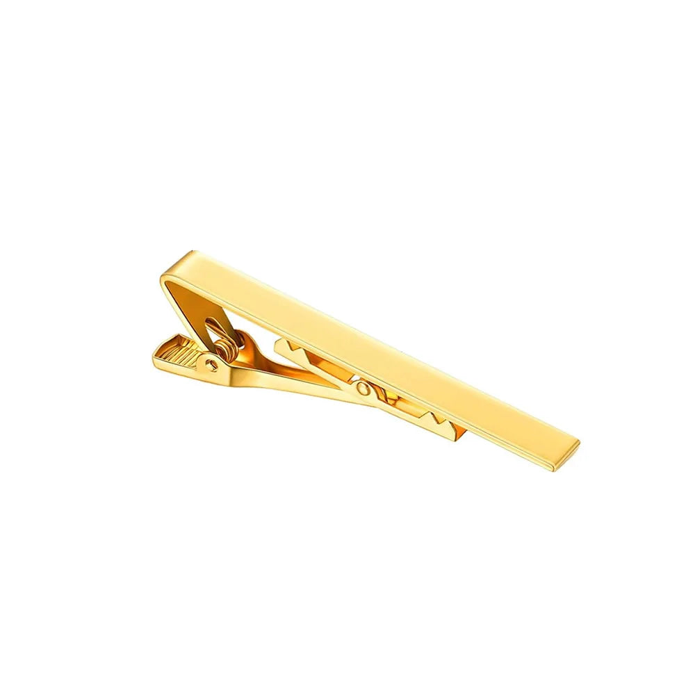 Tie Clip Necktie Accessories Fashion Style Ties for Men Metal Tone Simple Bar Clasp Practical Clasp Tie Pin for Mens Collar Clip
