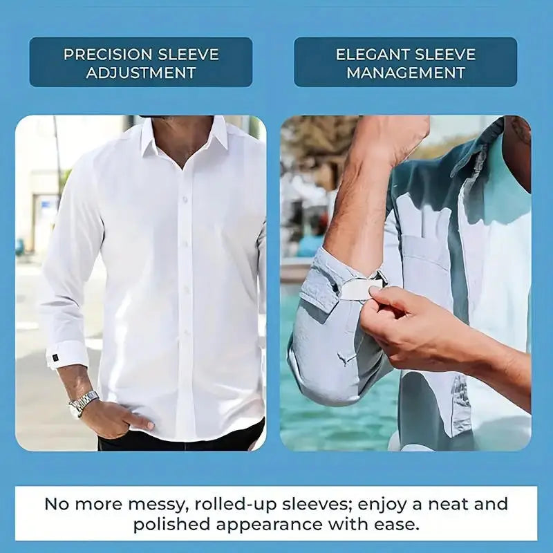 1pair Cufflink Extenders for Button-Down Shirts Sleeve Extension Straps with Buckles Extenders with Arm Bands Cufflink Extenders