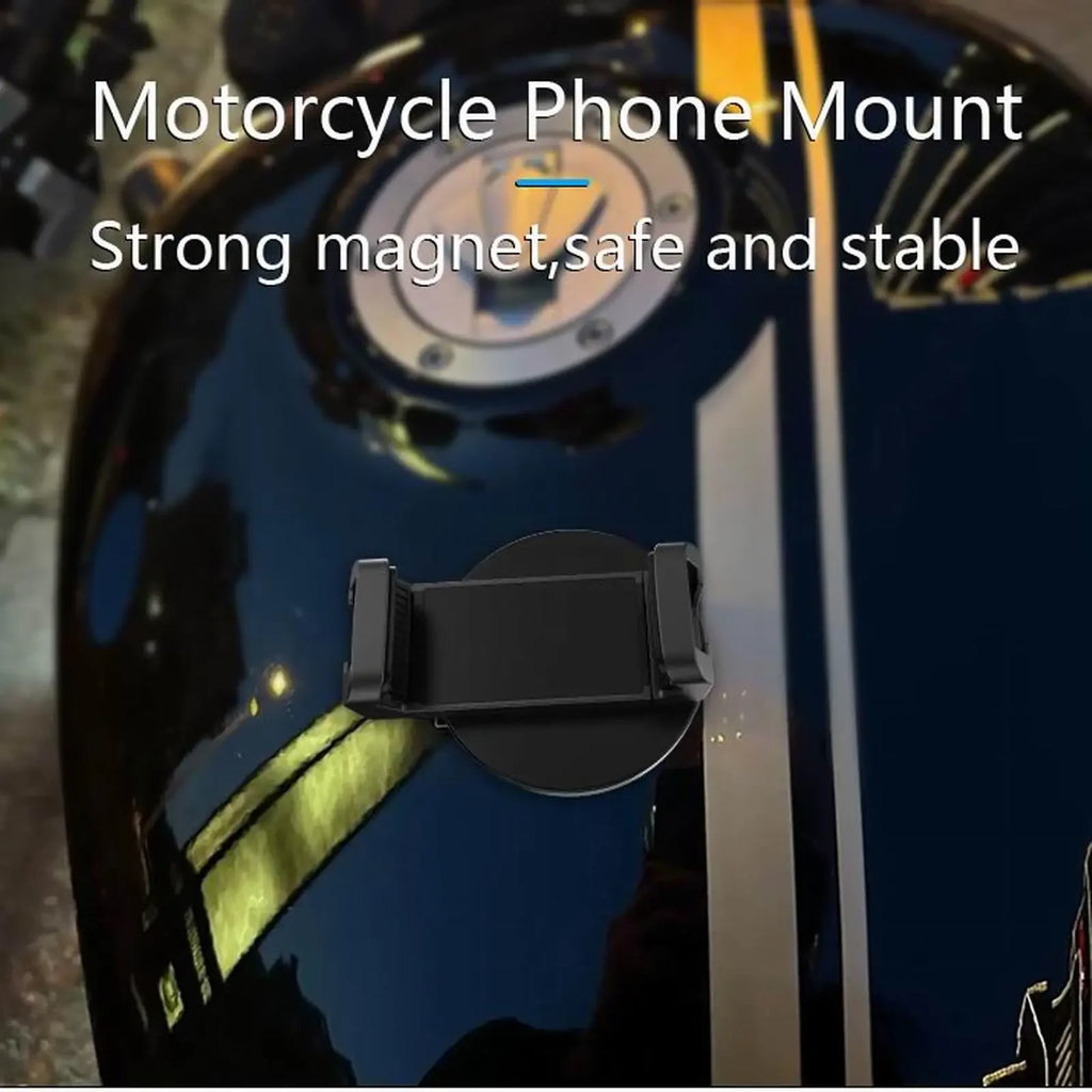 Magnetic Phone Holder Strong Magnet Base Cell Phone Clamp for Gym Treadmill Motorcycle Refrigerator Kitchen Bathroom