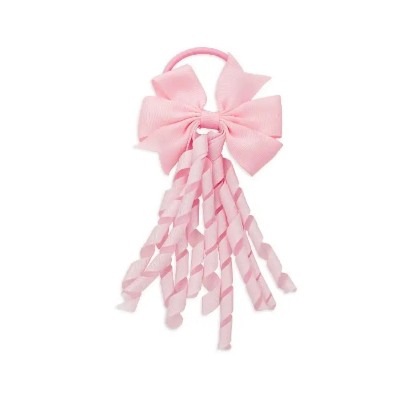 European And American Children's Hair Accessories Cheerleading Stage Streamers Curling Tassel Swallowtail Bow Rubber Band Hair