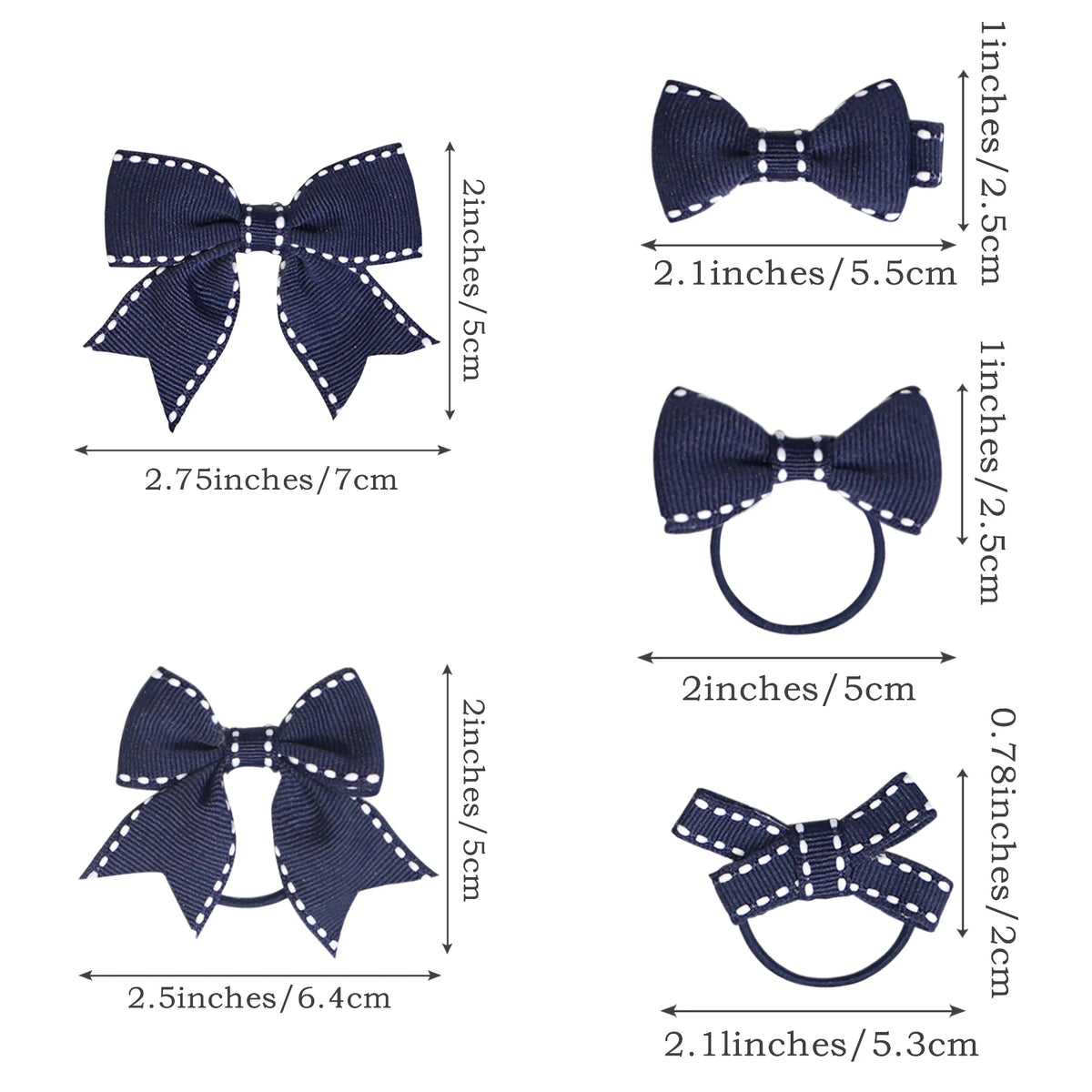 10Pcs Girls Hair Accessories Set, Cute Hair Bows Barrettes Hair Clips Hair Ties, Fashion Kids Daily School Headwear Decorations