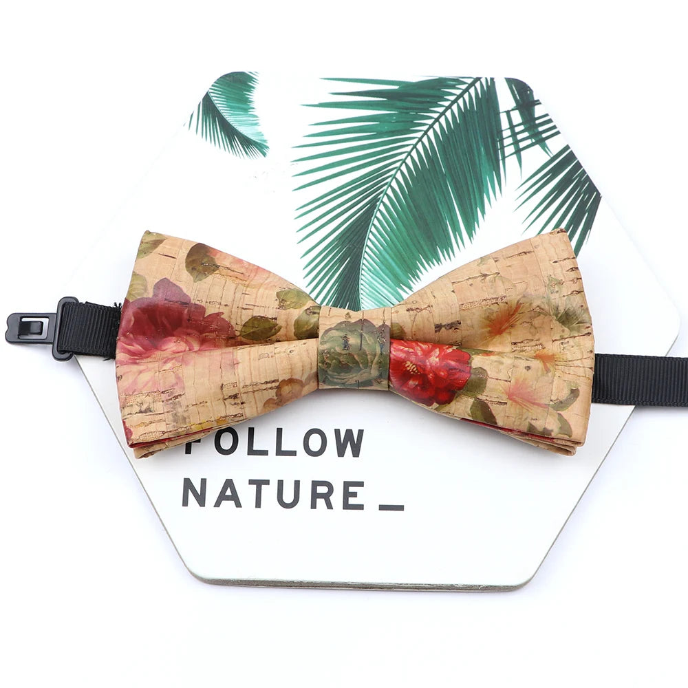 Novel Wooden Bow Tie For Man Women Cork Bowknot Retro Wood Handmade Bowties Daily Party Wedding Accessories Butterfly Wholesale