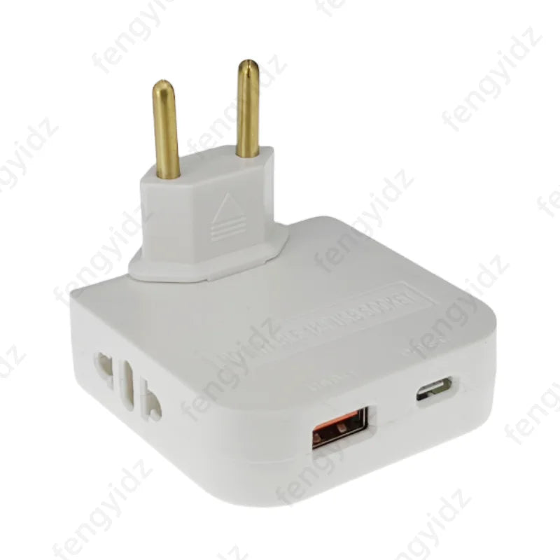 EU Extension Chargers Adapter 4 In 1 rotatable socket converter 180 Degree For Mobile Phone Charging Socket With Usb And Type c