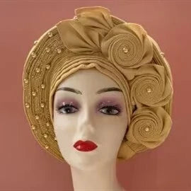 Latest Aso Oke Auto Gele Headtie Already Handmade African Cap Nigerian Wedding Gele Women Braid Turbans Ladies Head Wraps 9L0624