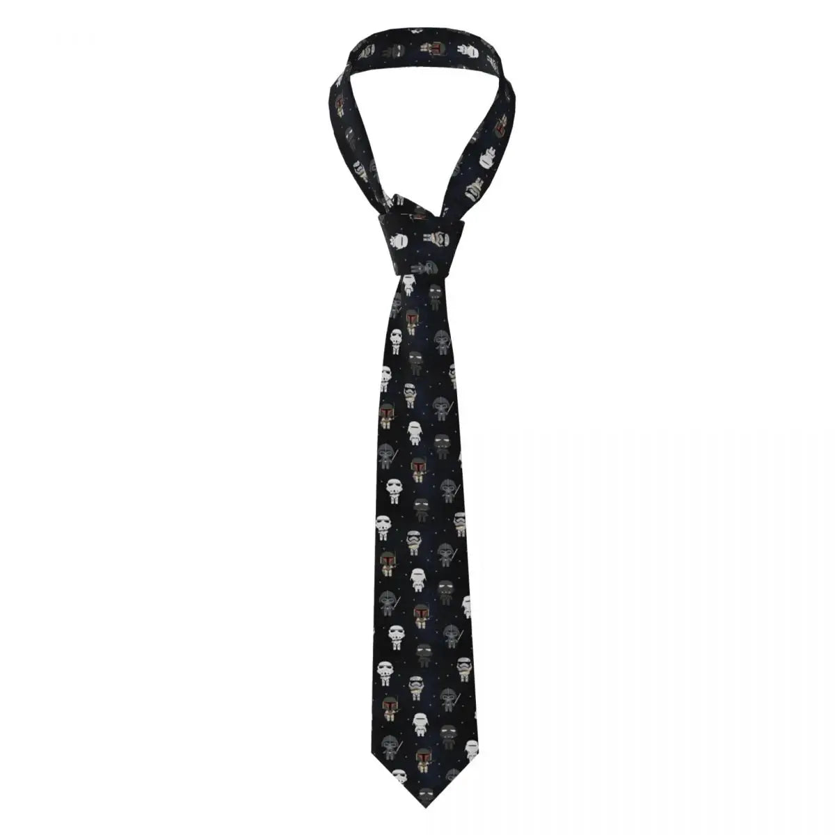Custom M-Mandalorianed Necktie Men Printed Necktie Space Television Four Seasons Fashion Tie Necktie For Father's Day