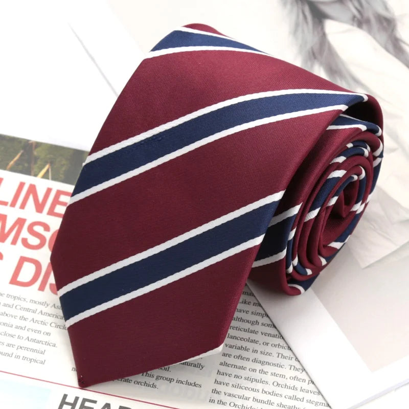 Women Men College Fashion Neck Tie Girls Japanese Style for Jk Uniform Cute Necktie Striped Uniform School Clothes Accessories