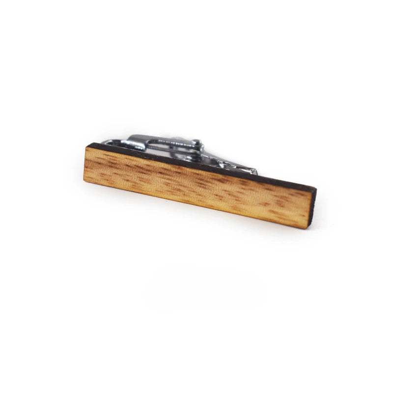 Fashionable Wooden Tie Clips 4cm Small Classy Anti-slip Clip Man's Suit Decorative Tie Clips