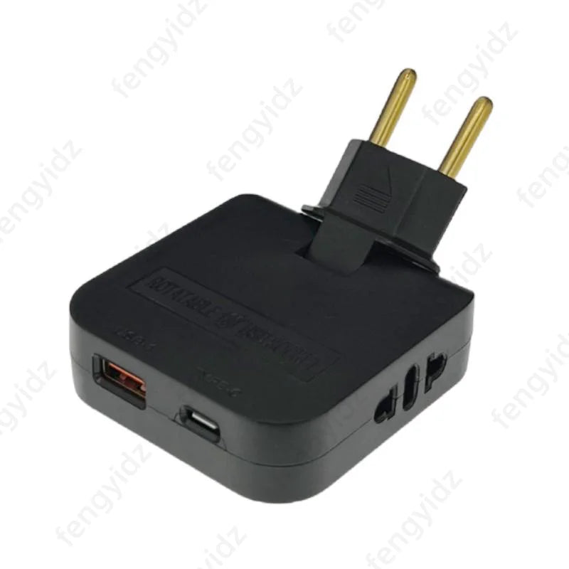 EU Extension Chargers Adapter 4 In 1 rotatable socket converter 180 Degree For Mobile Phone Charging Socket With Usb And Type c