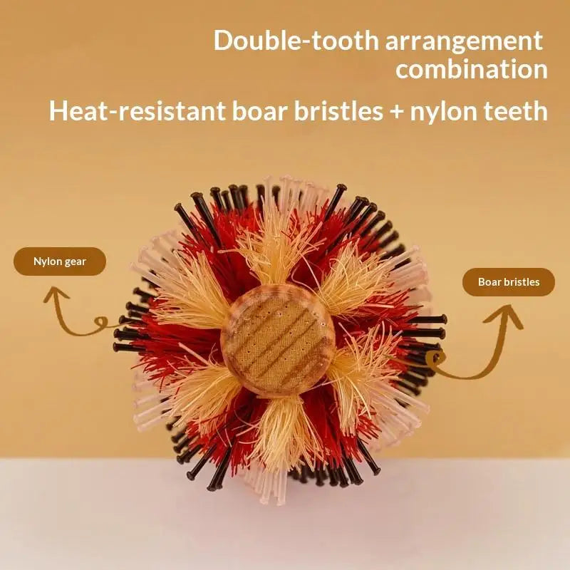 Hair Styling Comb Round Curling Brush For Medium To Long Hair Scalp Massage Detangling Comfortable Handle Salon Supplies