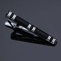 Fashionable men's tie clip high-quality metal Classic black line enamel clip business wedding suit accessories jewelry gifts