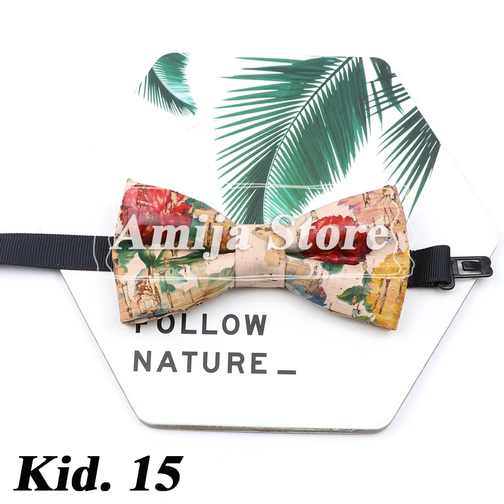 Novel Wooden Bow Tie For Man Women Cork Bowknot Retro Wood Handmade Bowties Daily Party Wedding Accessories Butterfly Wholesale