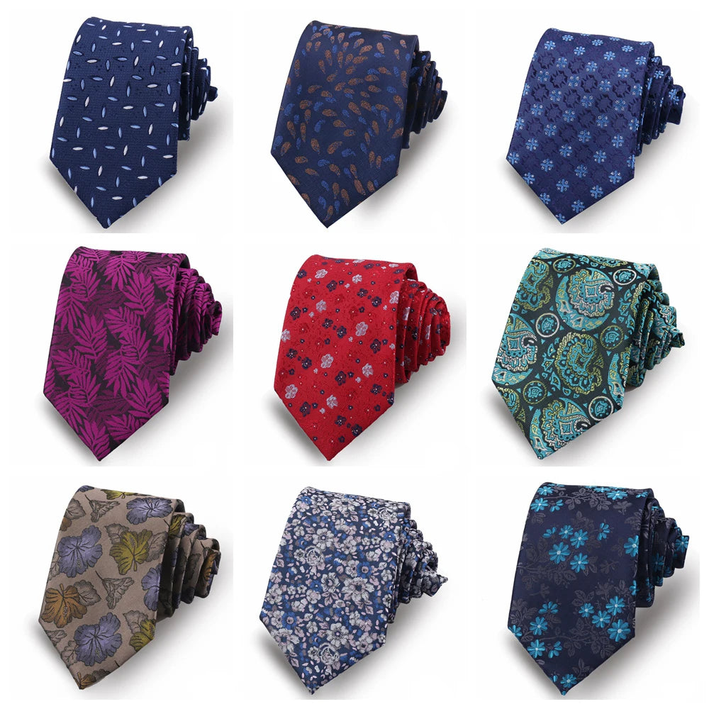 Men Tie Necktie For Men Business Wedding Party Luxury Paisley Necktie Fashion Floral Mens Neck Tie Accessories Wholesale Gravata