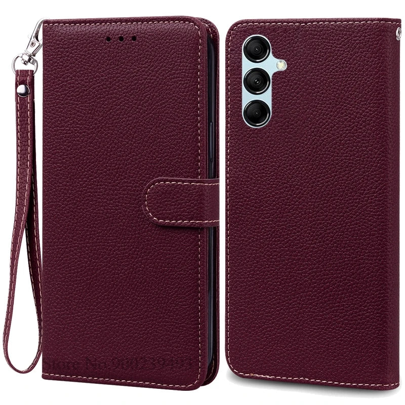 For Samsung Galaxy M55 Case Leather Wallet Flip Phone Case For Samsung M55 M156B Cover For Samsung Galaxy M55 5G Case Fundas