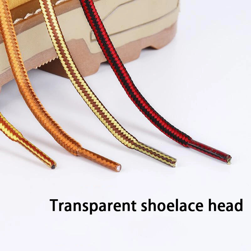 1Pair Round Striped Shoelace Outdoor Sports Shoelaces Sneaker Boots Laces Length 70cm/90cm/120cm/150cm