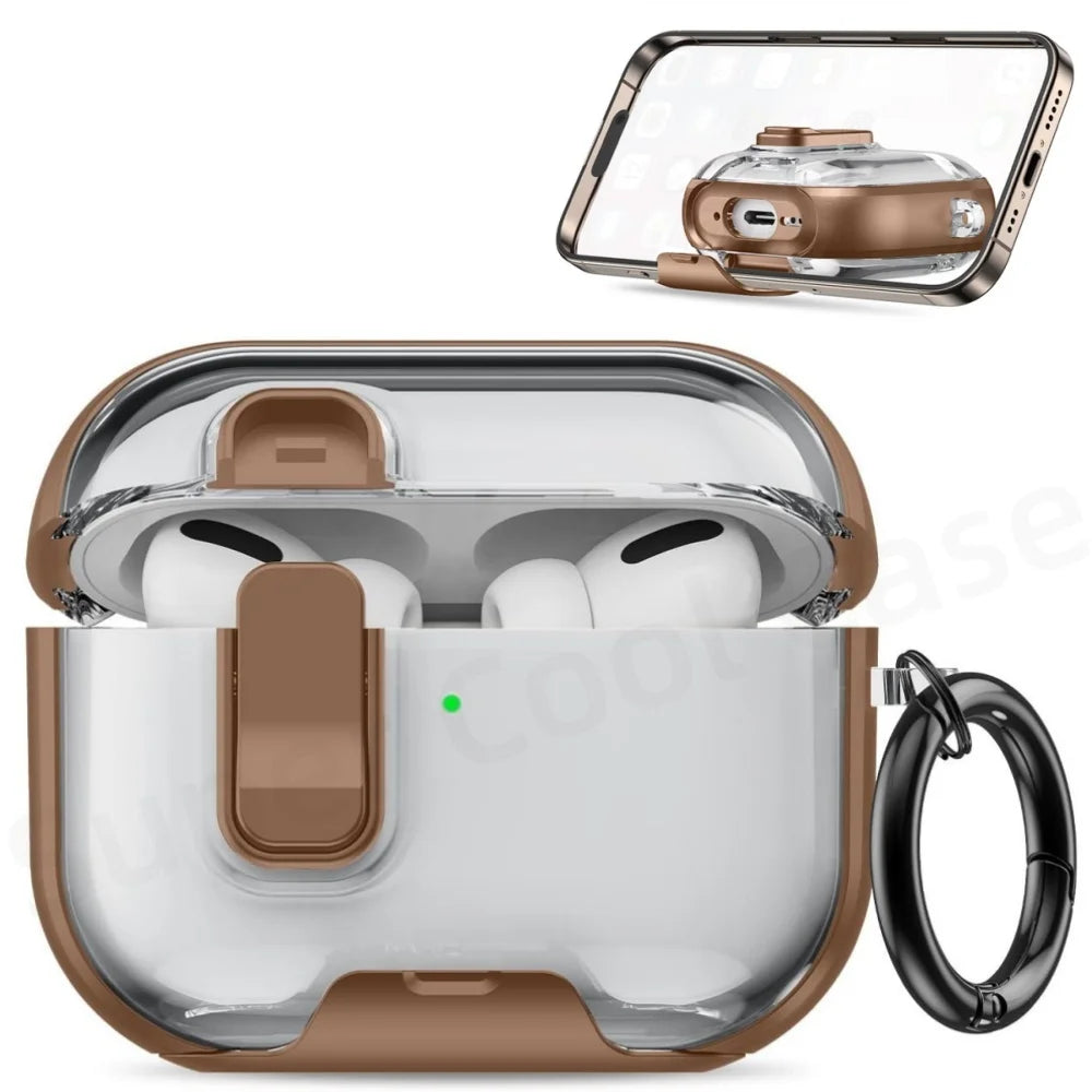 2025 for AirPods Pro 3 Case with Phone Stand&Cleaner Kit Protective Cover for AirPods Pro 3 with Keychain for Airpods Pro 3 Case