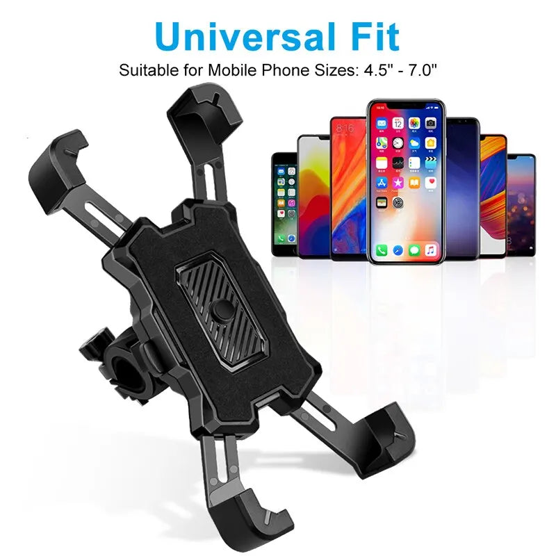 Bike Phone Holder 360° Rotatable Universal Bicycle Motorcycle Phone Holder for Mobile Phone Stand Shockproof Bracket GPS Clip