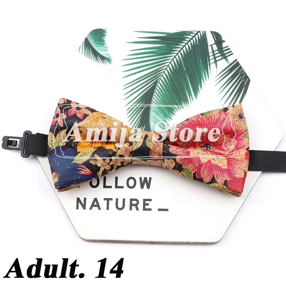 Novel Wooden Bow Tie For Man Women Cork Bowknot Retro Wood Handmade Bowties Daily Party Wedding Accessories Butterfly Wholesale