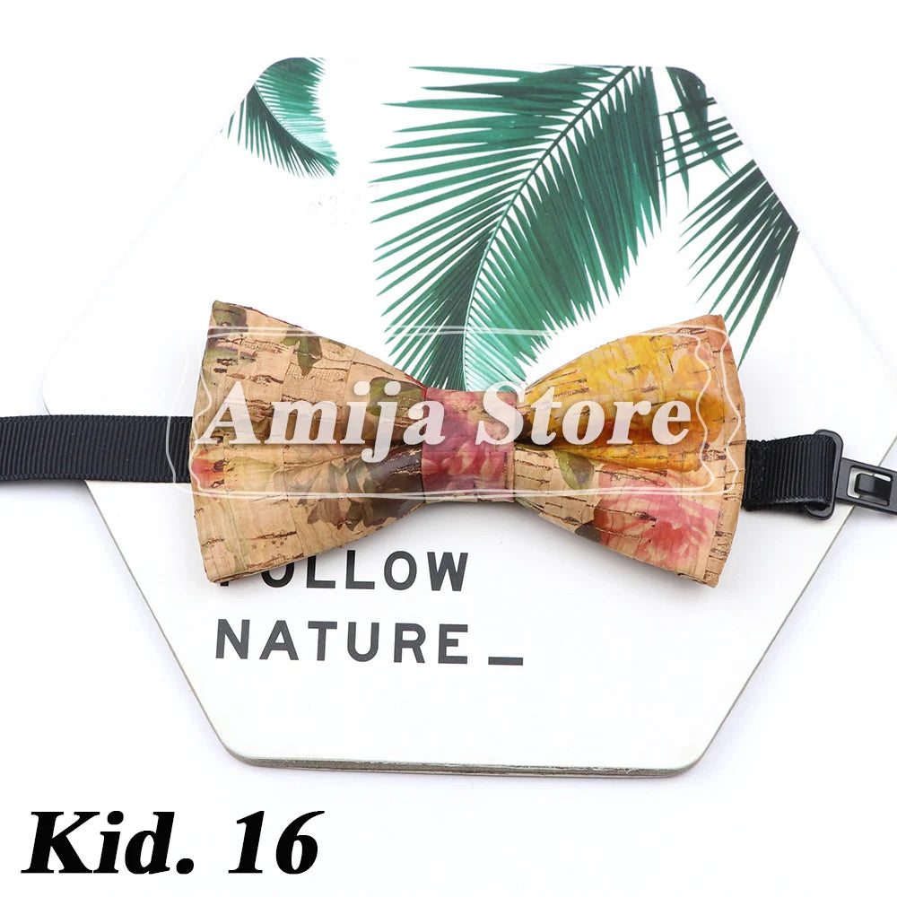 Novel Wooden Bow Tie For Man Women Cork Bowknot Retro Wood Handmade Bowties Daily Party Wedding Accessories Butterfly Wholesale