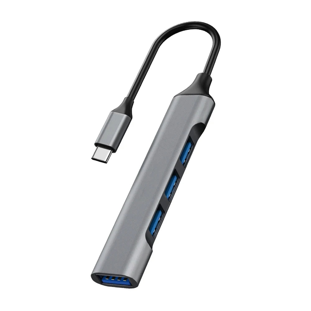 USB C Hub USB Hub 3.0 Type C Docking Station Aluminum 4-in-1 USB Expander, with 3 USB Ports and 1 USB C Port USB Distributor