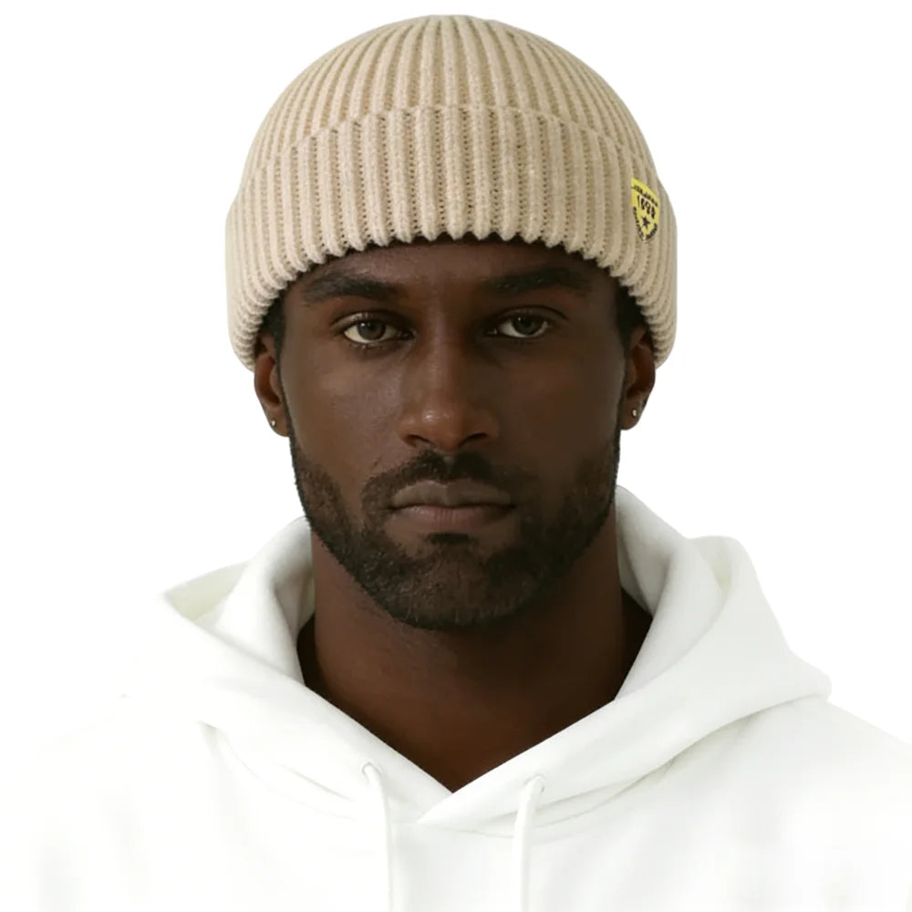 Knitted Hats for Men Women Roll Up Edge Skull Melon Cap Winter Spring Solid Warm Landlord Casual Hip Hop Beanie Hat