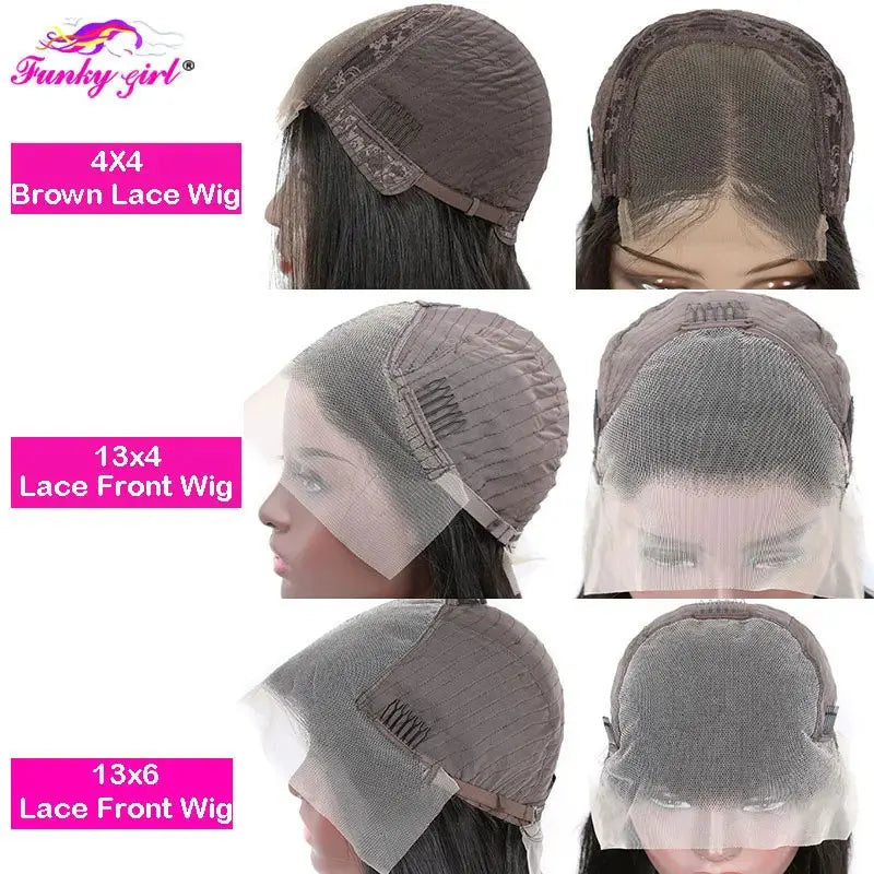 Bone Straight Lace Frontal Human Hair Wig Brazilian Transparent Lace 100% Human Hair Wigs For Women Natural Black Remy Hair Wig