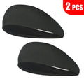 2PCS Sports Headband Elastic Sweatband Outdoor Running Cycling Yoga Gym Fitness Tennis Baseball Hair Band Bandage Headband Men