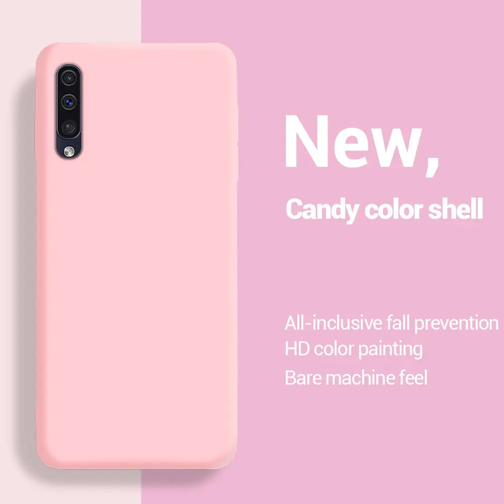 For Samsung A50 A50S A30S A70 Phone Case Liquid Silicone TPU Back Cover For Samsung Galaxy A 50 A50s Phone Fundas